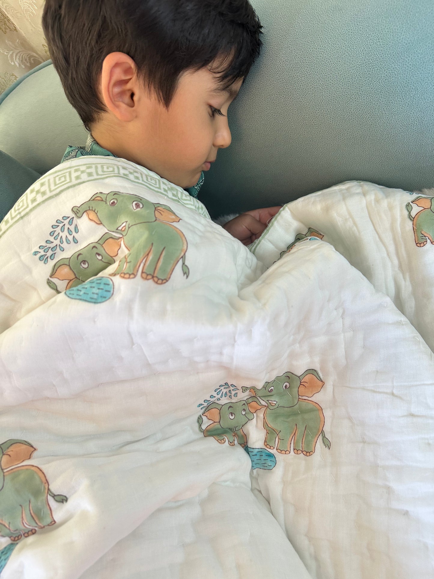 Elephant Splash - TenderNest Comforters