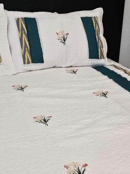 Garden Whispers - LuxuryTouch Quilted Bedspread