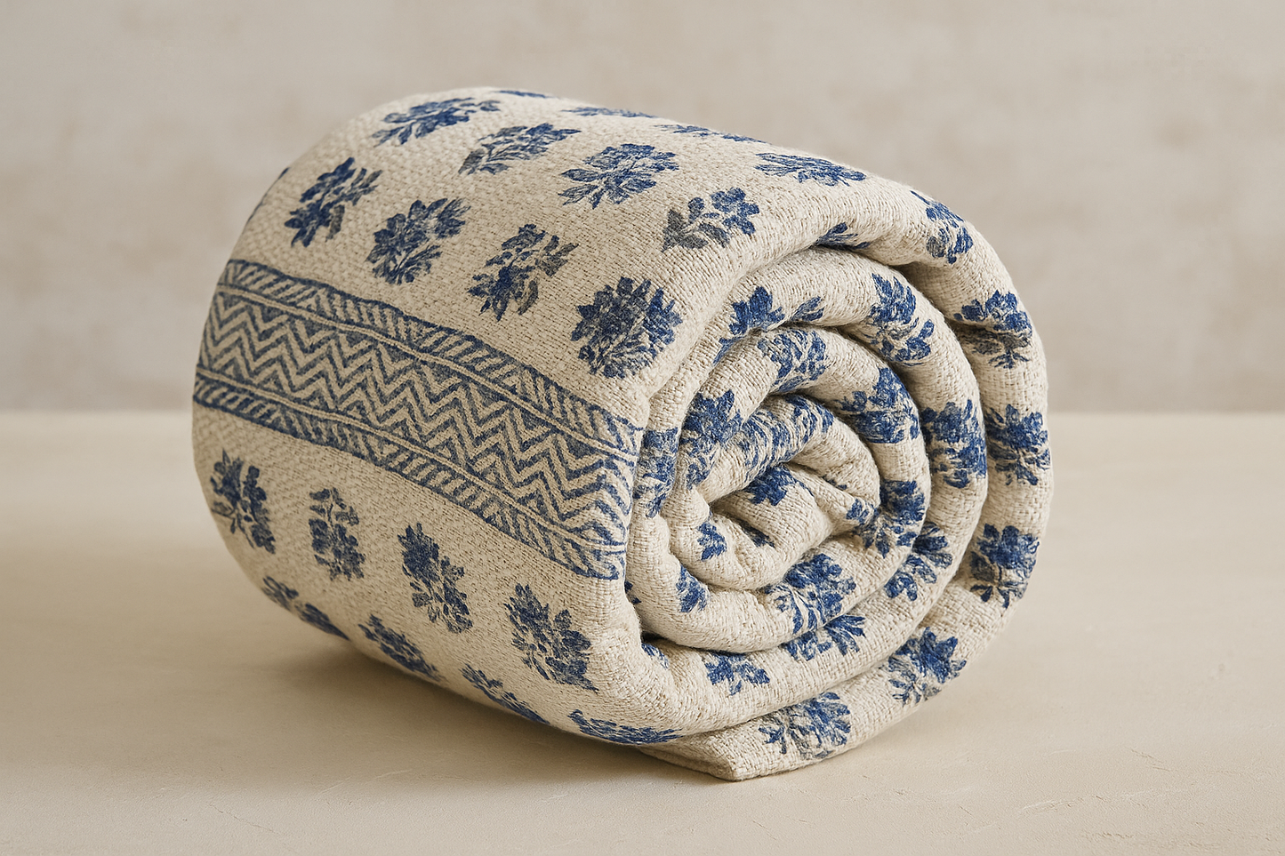 Indigo Bloom - WovenNest Throw