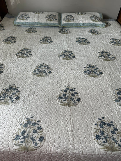 Midnight Bloom - LuxuryTouch Quilted Bedspread
